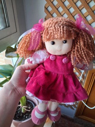 Muñeca antigua de cuerda (no funciona)