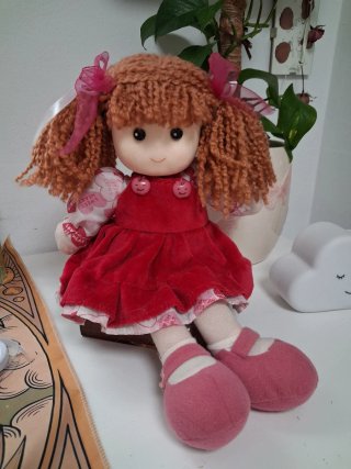 Muñeca antigua de cuerda (no funciona)