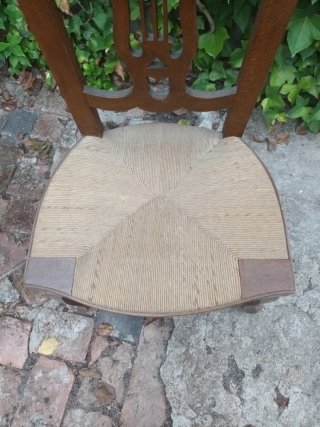 Sillas de enea antiguas (Conjunto de 10)