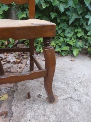 Sillas de enea antiguas (Conjunto de 10)