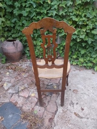 Sillas de enea antiguas (Conjunto de 10)