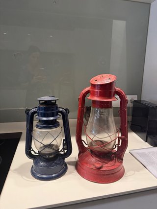 Farol vintage rojo metal - para restaurar