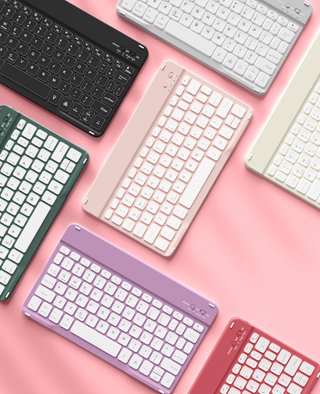 Funda con teclado iPad 10/11 gen rosa