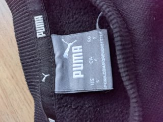 Sudadera Puma negra con logo grande - Talla S