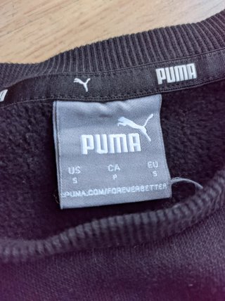 Sudadera Puma negra con logo grande - Talla S
