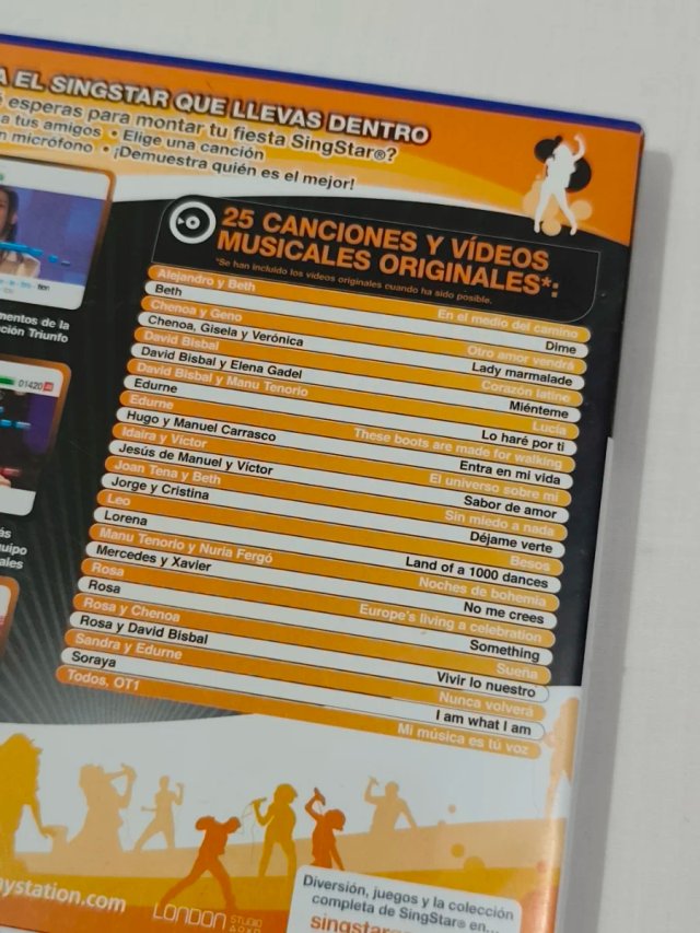 Juegos SingStar. PlayStation 2.