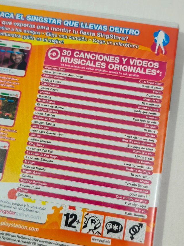 Juegos SingStar. PlayStation 2.