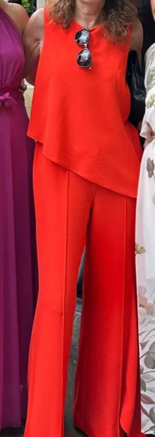 Mono pantalón fiesta naranja una sola puesta