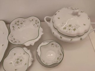 Vajilla Porcelana Bidasoa Flores Verdes