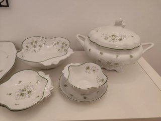 Vajilla Porcelana Bidasoa Flores Verdes