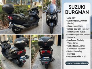 Suzuki Burgman 650 Executive Negra Mate