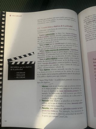 Libro de texto de cultura audiovisual.Bachillerato