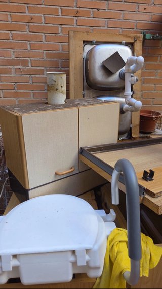Muebles de cocina madera y beige
