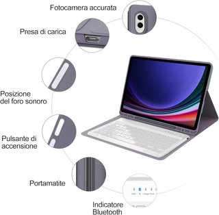 Funda Teclado Samsung Tab S9+ / S10+ 12.4