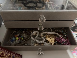 Joyero organizador con tapa