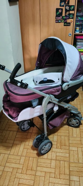 Silla Trio Chicco + Capazo + Silla Coche