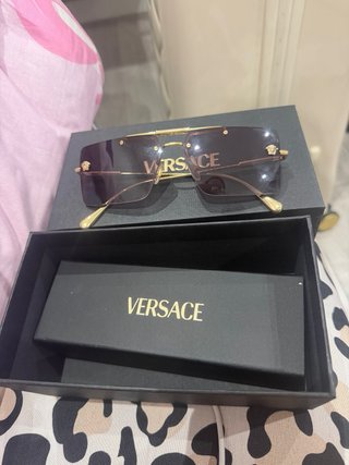 Gafas de sol Versace doradas y marrones