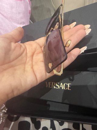 Gafas de sol Versace doradas y marrones