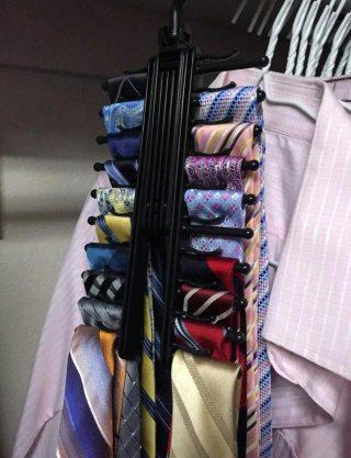 2 Perchas para Corbatas/Bufandas/Cinturones