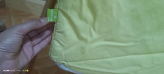 Mini cuna de madera y tela