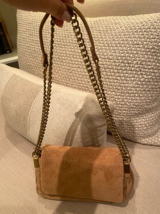 Bolso ante beige camel Zara nuevo