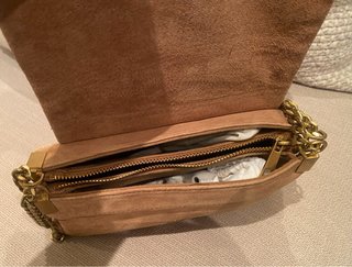 Bolso ante beige camel Zara nuevo