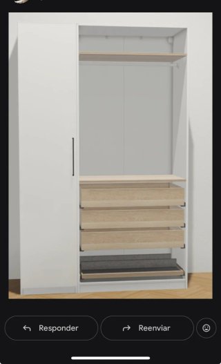 Armario Blanco Ikea con Accesorios