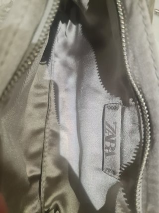 Bolso Zara Plumas Marabú Natural Plata
