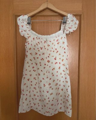 Vestido mesonera floral blanco