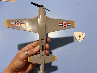 Avión volador de techo, juguete P51 con cinta