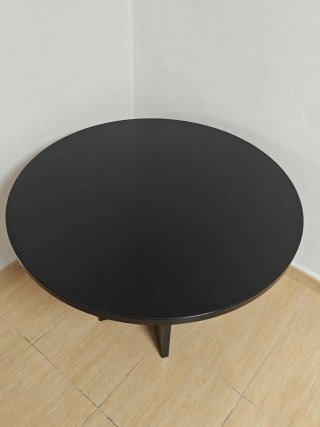 Mesa redonda negra 100cm