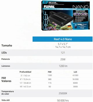 Fluval Nano 16879 - Lámpara LED Acuario Marino