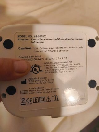 Máquina CPAP Apex Medical XT (portátil)