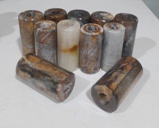 Lote Cilindros Piedra Natural Años 70