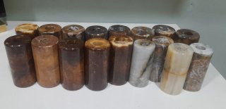 Lote Cilindros Piedra Natural Años 70