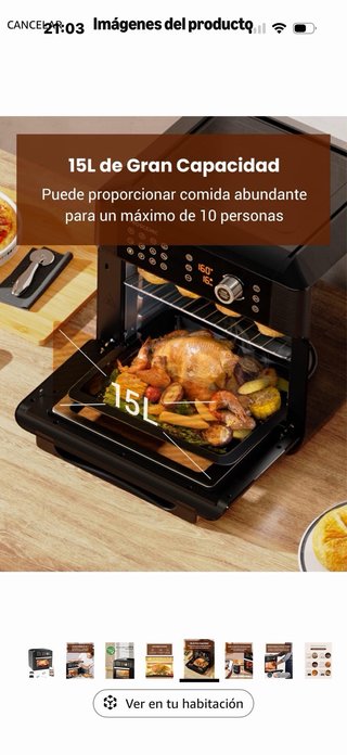 Proscenic T31 Freidora sin Aceite 15L