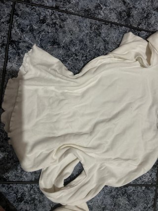 Top manga larga blanco con estampado