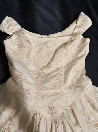 Vestido de Novia Vintage Talla 44 Blanco/Marfil