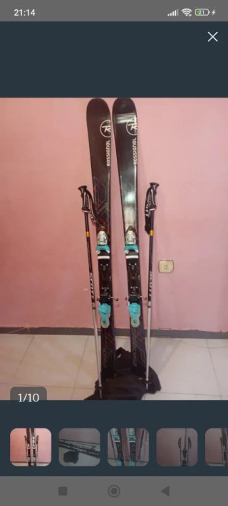 Esquís Rossignol con bastones Scott