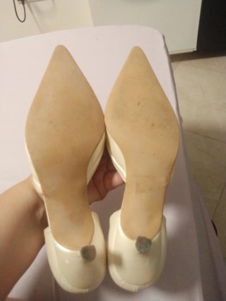 Zapatos de tacón beige talla 38