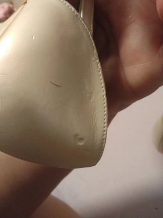 Zapatos de tacón beige talla 38