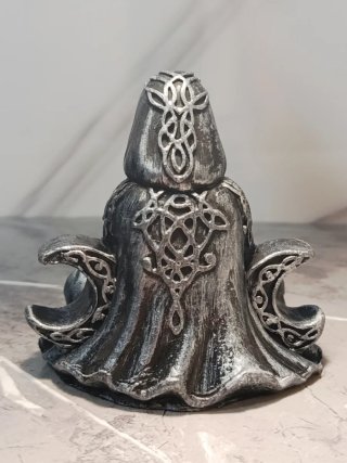 Statua Dea Madre Sfera Tripla Luna Scultura Divina