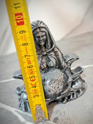 Statua Dea Madre Sfera Tripla Luna Scultura Divina
