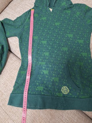 Sudadera Pull&Bear verde capucha T.L