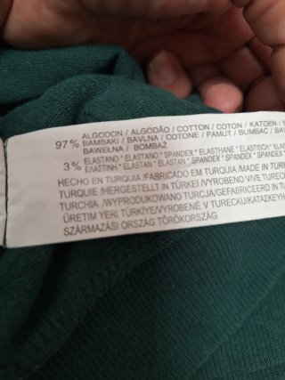 Sudadera Pull&Bear verde capucha T.L