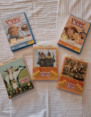 Lotto 5 DVD Pippi Calzelunghe Serie TV