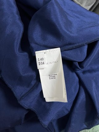 Blumarine Abito in Seta Blu Taglia S