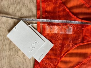 COS – Sheer Floral Lace Briefs – Vibrant Orange –