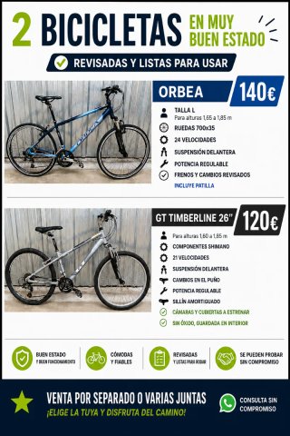 2 Bicicletas Orbea y GT Timberline