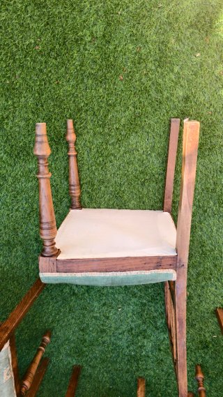 Juego 6 Sillas de 1890 Antiguas Madera Restauradas